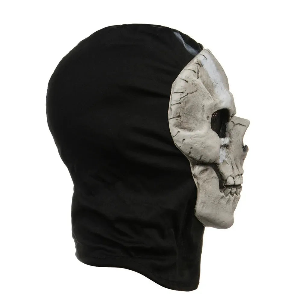 Masque unisexe d'Halloween Horreur Fantôme Crâne MW2 en Latex, Coiffe/Casque pour Cosplay, Spectacle, Fête, Accessoire de Mascarade