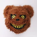 Halloween Cosplay fête lumière LED lumineuse masque facial maquillage horreur lapin ours masque couvre-chef dessin animé Animal carnaval couvre-chef