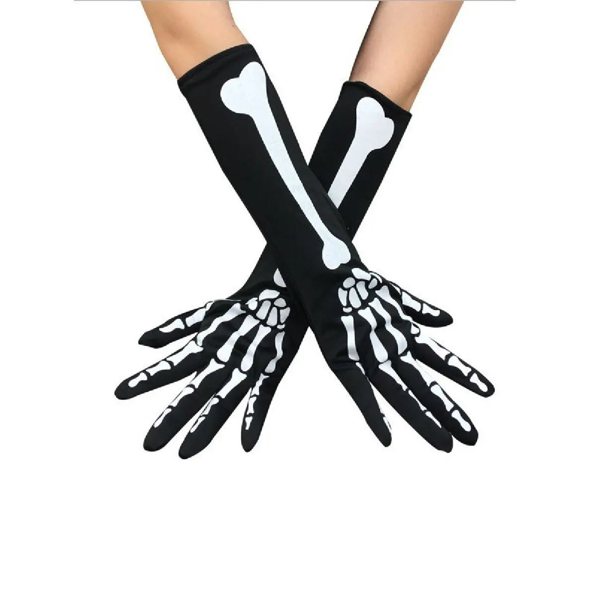 Gants de squelette d'halloween, gants convexes à vent foncé, Costume de Festival fantôme