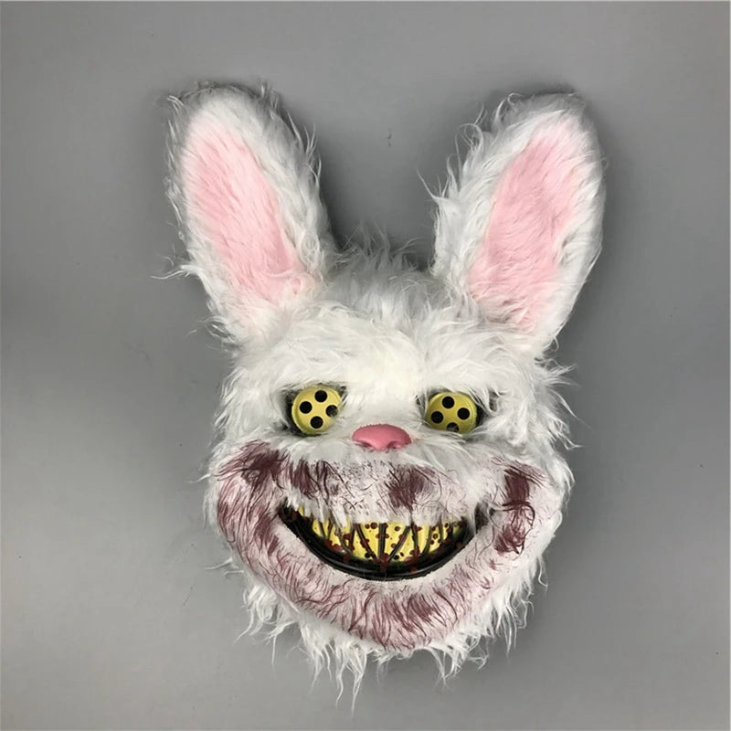 Halloween Cosplay fête lumière LED lumineuse masque facial maquillage horreur lapin ours masque couvre-chef dessin animé Animal carnaval couvre-chef