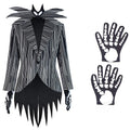Jack Cosplay Skellington Cosplay Costume pour hommes adultes Fantasia veste pantalon tenue homme Halloween carnaval fête déguisement Costume