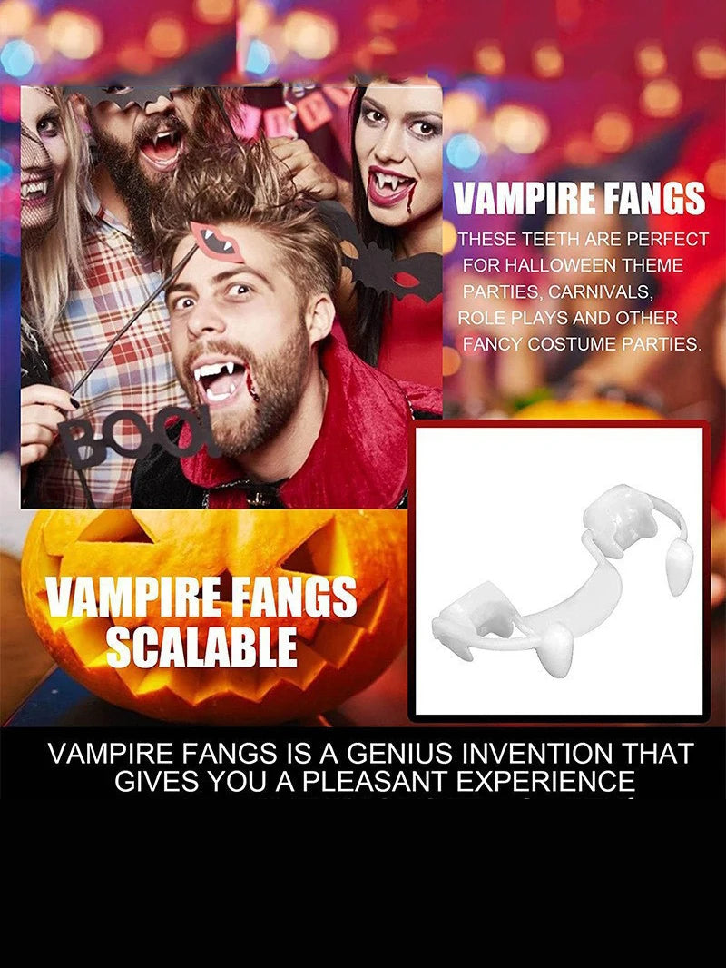 Dents de Vampire, crocs classiques PP, accessoire de Cosplay pour fête d'halloween, Costume d'halloween, cadeaux de fête