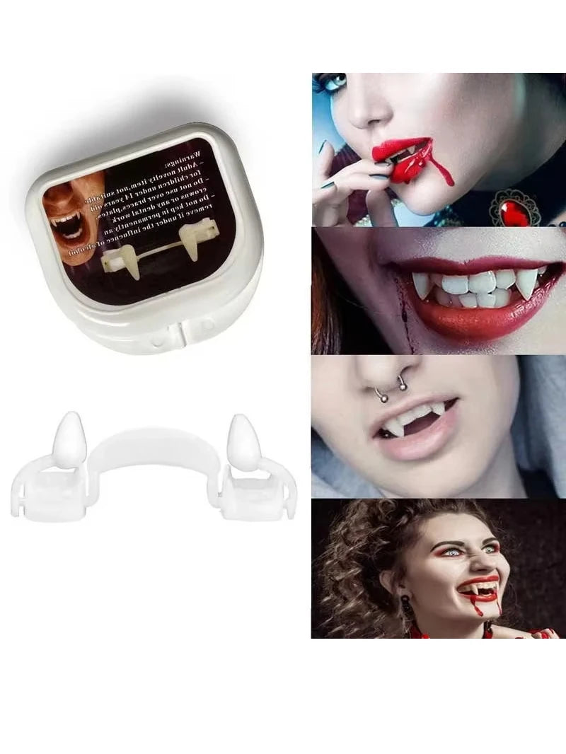 Dents de Vampire, crocs classiques PP, accessoire de Cosplay pour fête d'halloween, Costume d'halloween, cadeaux de fête