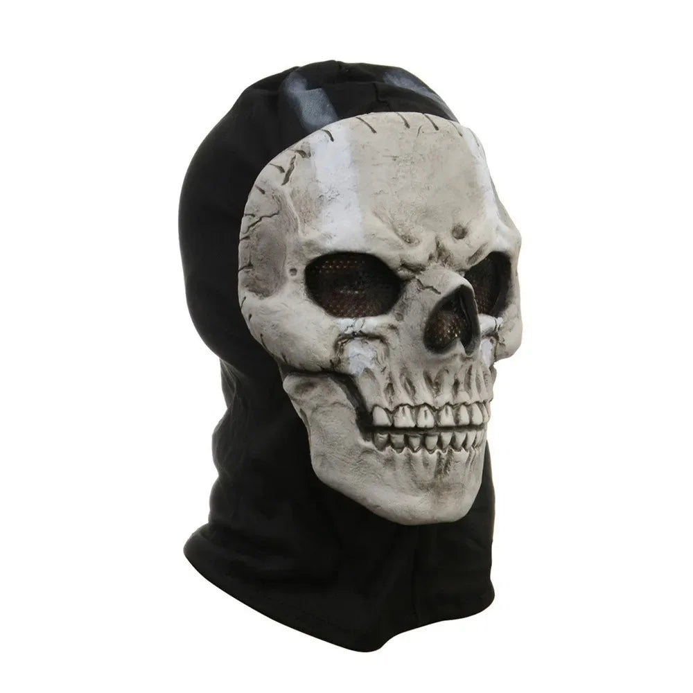 Masque unisexe d'Halloween Horreur Fantôme Crâne MW2 en Latex, Coiffe/Casque pour Cosplay, Spectacle, Fête, Accessoire de Mascarade