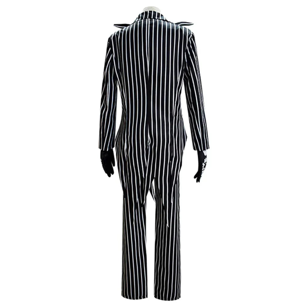 Jack Cosplay Skellington Cosplay Costume pour hommes adultes Fantasia veste pantalon tenue homme Halloween carnaval fête déguisement Costume