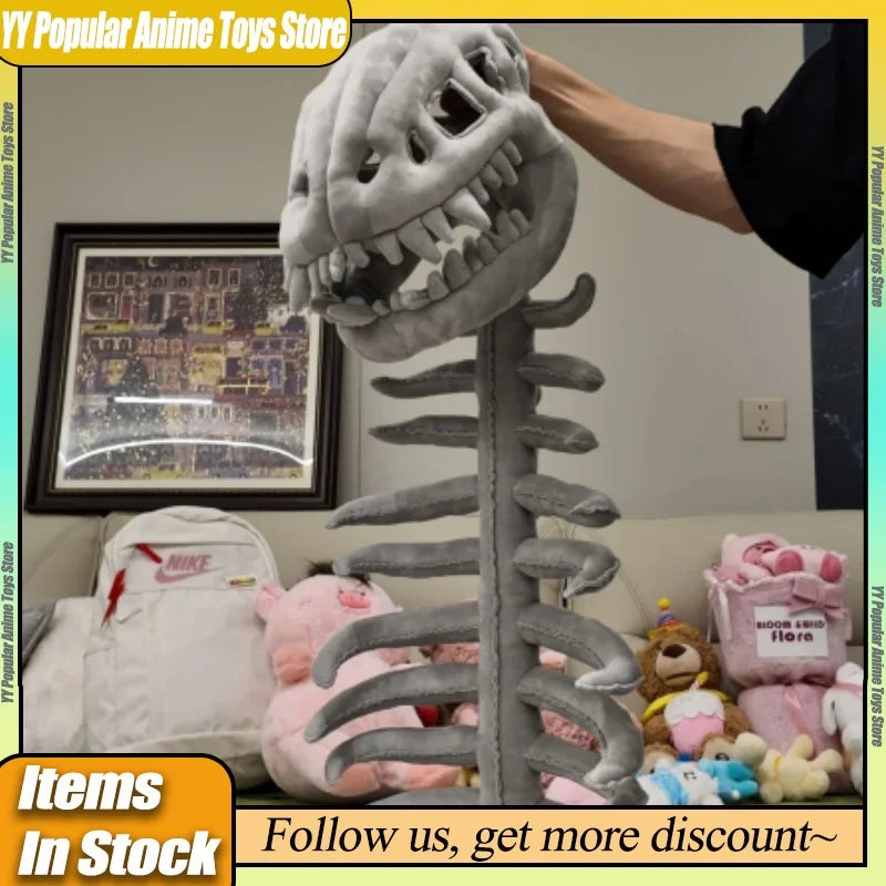 En stock : Ensemble de costume de squelette de dinosaure 3D réaliste, avec accessoire de tête amusant et tendance, vêtements en peluche de collection pour cosplay et déguisement, cadeau d'anniversaire